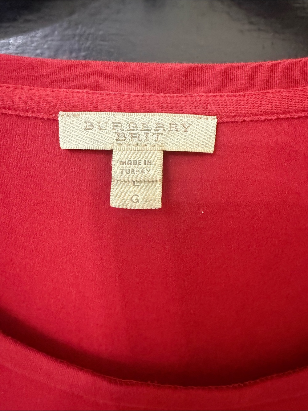 Burberry Brit Red Crewneck Tee